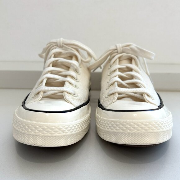 Converse Chuck 70 Ox Chevron Embroidered Sneakers Lace Up Low Top Egret Size 8.5 - Picture 4 of 9